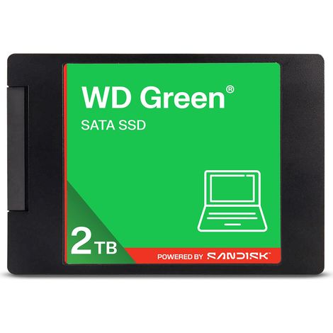 Western Digital Green WDS100T5G0A 2 TB 2.5” Serial ATA III 3D NAND