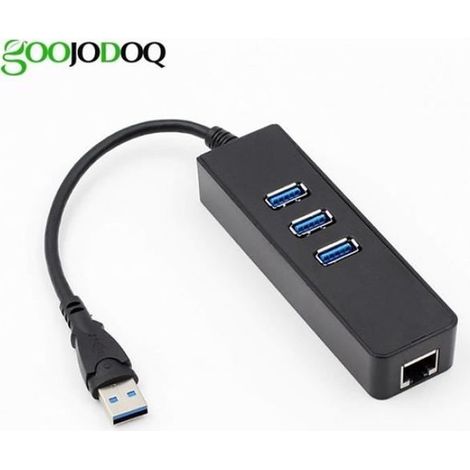 3 Port Usb 3.0 Hub 10-100-1000 Mbps Gigabit Ethernet Adaptateur À Rj45 Lan Réseau Carte Pour Windows Macos Ordinateur Portable 82 (1/2)