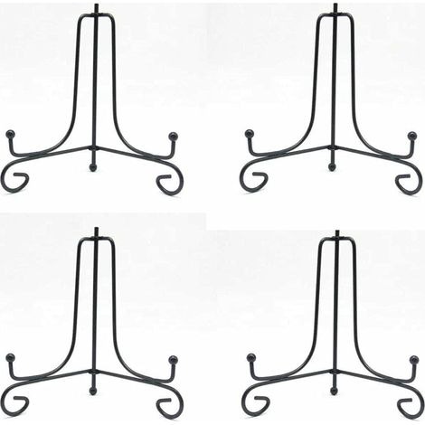 Lot de 4 supports d’exposition pliables en fer, présentoirs métalliques pour cadres photo et stands de produit (1/5)