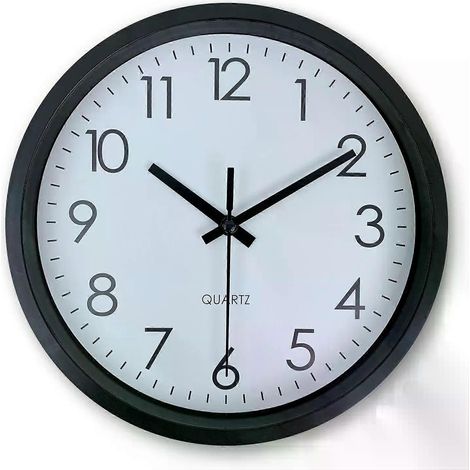 Moderne, schlichte Wanduhr für Arbeitszimmer, Schlafzimmer, Wohnzimmer, Badezimmer, geräuschlose Wanduhr ohne Ticken, Wanddekoration für Zuhause (1/4)
