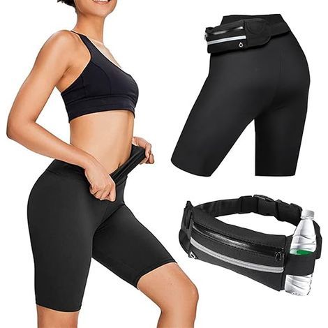 Short de sport à bretelles pour femme, short de cyclisme, short de yoga, short de vélo de sport taille haute, short ultra-doux et confortable (1/5)
