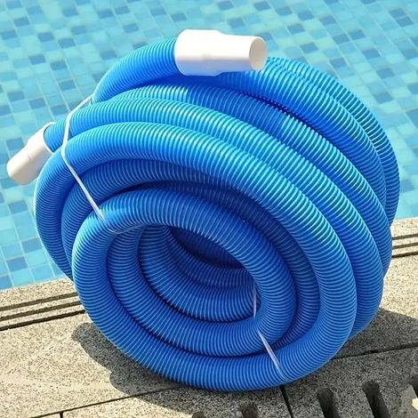 Accessoires de piscine (9 m monochrome) Outil de nettoyage de piscine : tuyau d'aspiration multifonctionnel bleu, fileté (1/3)