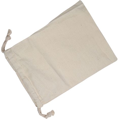 Sac à linge de rangement en coton uni avec cordon de serrage, idéal pour la maison, les voyages et l'usage domestique (15 x 20 cm). (1/5)