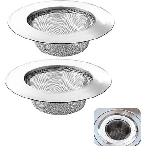 Filtre À Évier - Acier Inoxydable 7,5 cm - Pour Évier Cuisine Salle De Bain Douche - 2 Pièces (1/5)