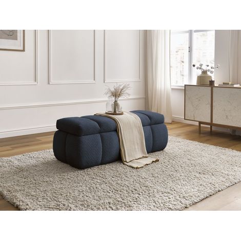 BOBOCHIC - Bout de lit DENALI tissu bouclette Bleu foncé (1/5)