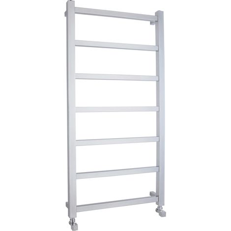 Heated Vertical Towel Rail with Square Tubes - 1200mm x 600mm - 864 BTU - Chrome