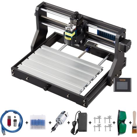 Machine à Graver CNC 3018 Graveur 500 mW Zone de Travail 30 x 18 x 4,5 cm GRBL Haute Précision, Machine de Gravure 3 Axes pour Sculpture, Fraisage, Plastique, Acrylique, PVC, Bois (1/5)