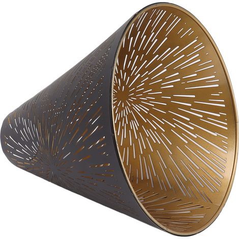 Lampe de table avec abat-jour métal gravé au laser forme feu d'artifice, projection lumineuse pour chambre à coucher (1/5)