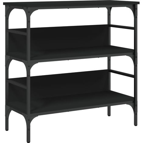 vidaXL Tavolino Consolle Nero 75x32x75 cm in Legno Multistrato (1/5)