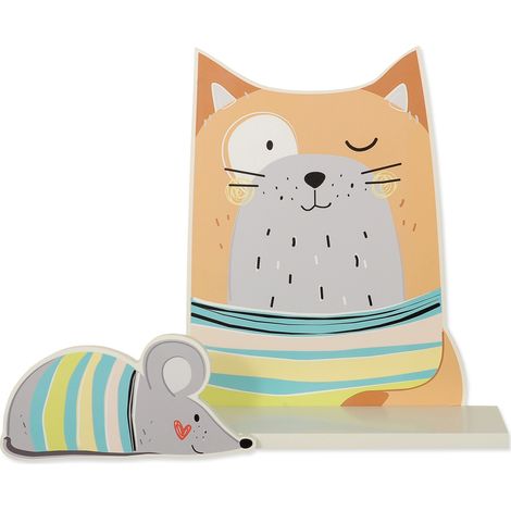 Mensola per la cameretta dei bambini - Gatto rosso (1/5)