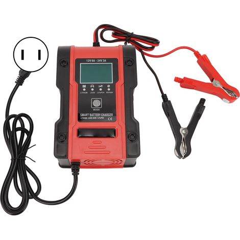 Chargeur de batterie intelligent ABS robuste, 7 étapes de charge automatique, AC 100-240V fiche US, coque résistante à l'usure (1/5)