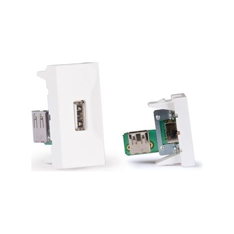 Pannello di collegamento Fonestar, con connettore USB A femmina, dimensioni 22,5 x 45 x 33,3 mm