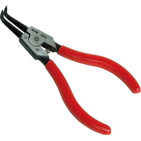 Pince à circlips extérieurs à becs coudés à 90° – Ressort de rappel – Becs trempés par induction – MOB (1/2)