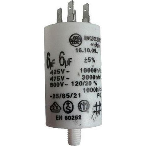 Condensateur 6MF 450V (LV0817100) Lave-vaisselle 101932 FAGOR, AEG, ARTHUR MARTIN ELECTROLUX, PRIVILEG, ELECTROLUX