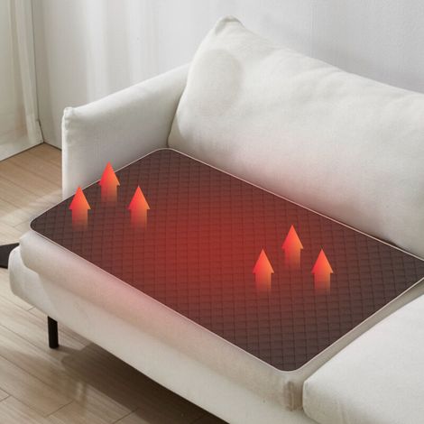 Cuscino riscaldante portatile per sedia, 45 x 90 cm, cuscino riscaldante USB, 4 zone di riscaldamento, 3 impostazioni di temperatura, sedile elettrico riscaldante per esterni, adatto per escursionismo (1/4)