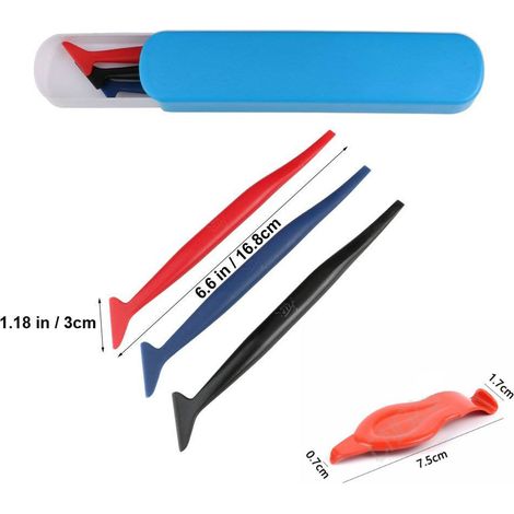 Kit con micro spatole applicazione pellicole car wrapping per fessure e zone difficili (1/5)