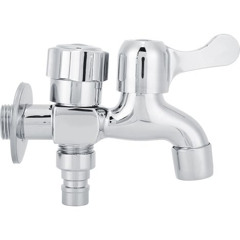 Robinet double usage pour machine à laver, entièrement en cuivre électroplaqué, buse double usage multicouche pour machine à laver (1/5)