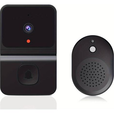 Sonnette vidéo sans fil avec caméra, sonnette vidéo intelligente grand angle, sonnette de sécurité rechargeable, sonnette de sécurité WiFi intelligente avec grand angle