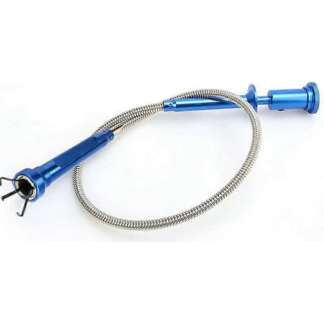 Aimant de ramassage flexible à 4 griffes avec lumière LED, long ressort magnétique, outil de réparation automobile et de toilette (1/5)