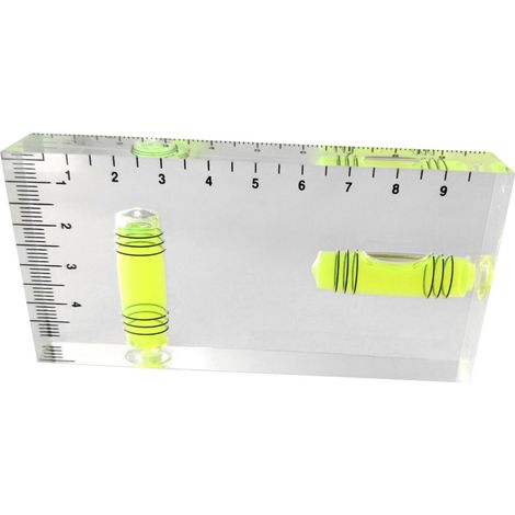 Rs Pro – Niveau à bulle bloc 100 mm – Précision ±1 mm horizontal et ±2 mm vertical – Étanche pour environnements humides