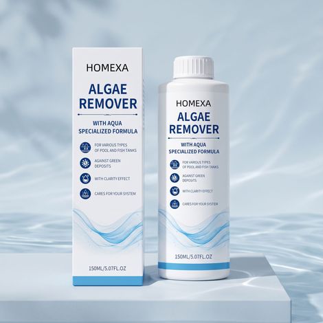 Algenentferner, geeignet für Aquarien und Schwimmbäder, praktisch zur täglichen Reinigung von Grünalgen und anderen Algenarten und zur Erhaltung klarer Wasserqualität – 150 ml -- BIEMMEDUE (1/5)
