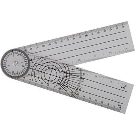 Professionnel 360 Degré Multi-Règle Goniomètre Angle Colonne Vertébrale (1/4)