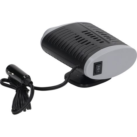 Ventilateur chauffant de voiture 150 W, orientable à 360°, gris et noir, chauffage rapide, désembueur et dégivreur de pare-brise pour véhicule 12 V (1/5)