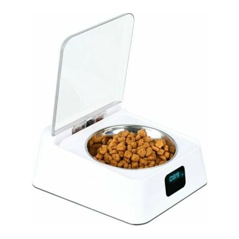 Gamelle automatique intelligente pour chat, 5 g, rechargeable par USB, avec couvercle à induction et couvercle.