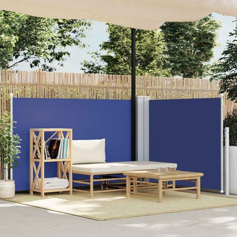 vidaXL Auvent latéral rétractable Bleu 100 x 600 cm (1/5)