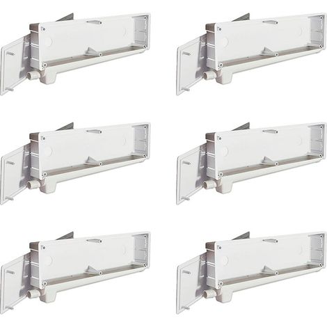 Pack 6 Cajas de preinstalación de aire acondicionado con desagüe bidireccional y sifón (1/4)
