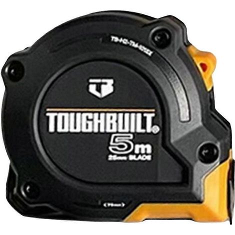 Mètre ruban TOUGHBUILT en alliage haute précision, métrique, autobloquant, épais et résistant à l'usure, 5 mètres WHBYV (1/4)
