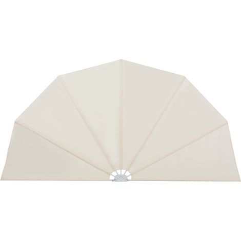 Toldo pantalla toldo retráctil lateral pantalla de privacidad para patio jardín terraza balcón pantalla de protección visual 160 cm crema 020007064 (1/5)