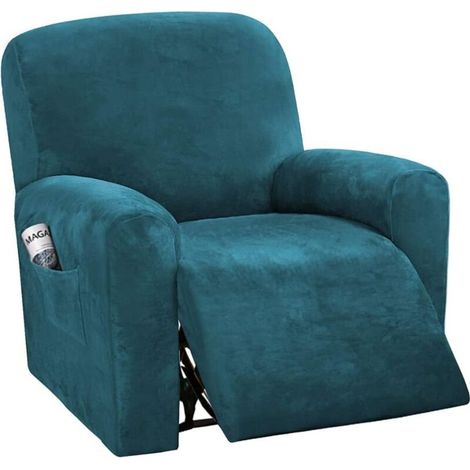 Dehnbarer Sesselbezug, 4-teiliger weicher Sesselbezug mit Seitentasche, rutschfest, waschbar, für Sofa oder Wohnzimmer (1/5)