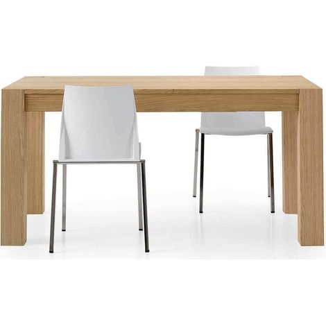 Tavolo allungabile da interno in legno rovere naturale spazzolato Portland