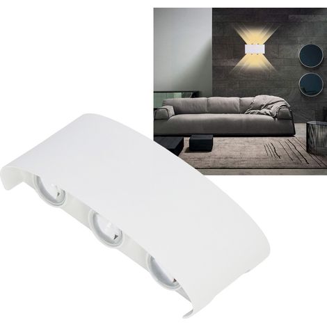 Applique murale moderne à LED en alliage d'aluminium étanche, coque blanche, 90-265 V, lumière chaude (1/5)