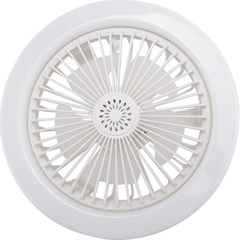 E27 Deckenventilator mit integrierter Leuchte, verdeckter kardanisch aufgehängter Lampenfassung (weiß) (1/5)