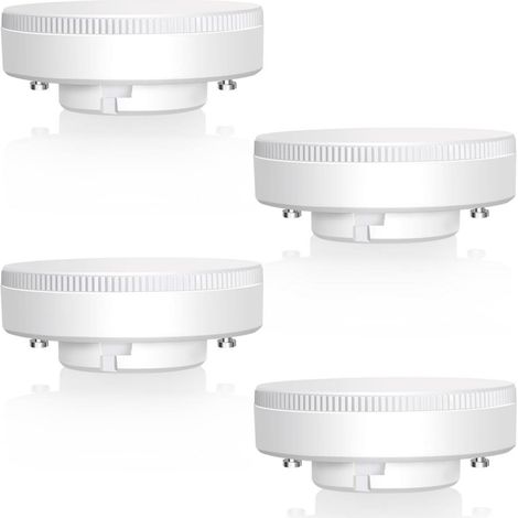 GX53 LED Lampe - 7 W - 3000 K - 700 Lm - 180° Angle D'éclairage - Pour Éclairage Encastré De Meuble - Lot De 4 (1/5)