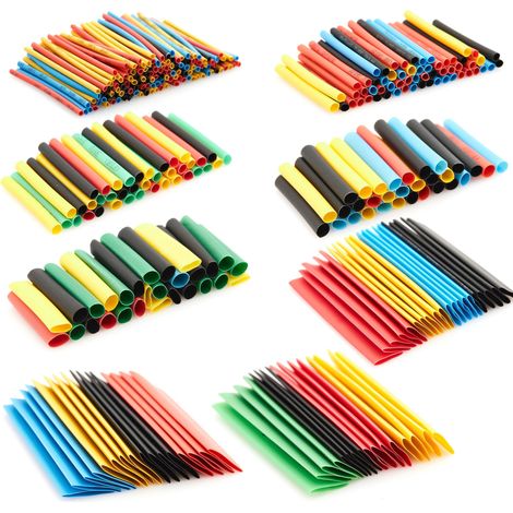 Set di tubi termorestringenti 5 colori / 8 misure 328 pz.