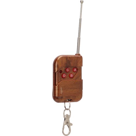 Porte-clés télécommande sans fil 433 MHz pour porte de garage, boîtier couleur bois de pêche, pour voitures et motos (1/5)