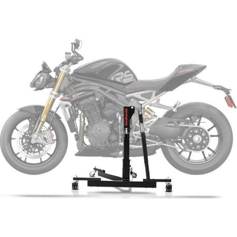 Alza moto centrale - ConStands Power-Evo - Compatibile con Triumph Speed Triple 1200 RS - 300 kg - Nero