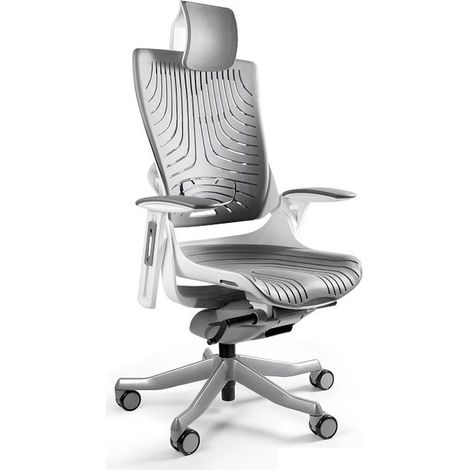 Silla de oficina Wau 2 TPE-8, elastómero, gris/blanco (1/3)