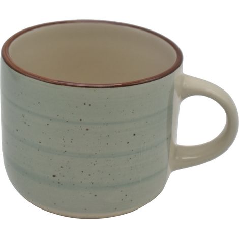 MAURY'S SPOT TAZZA IN CERAMICA DA 350 CC IN COLORE VERDE EFFETTO CEMENTO
