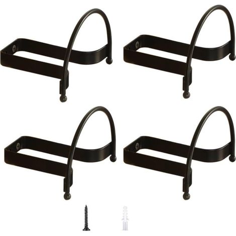 JSSEVN - Estante metálico de pared con 4 soportes que ofrece una exhibición y almacenamiento estables y organizados para sombreros de vaquero y otros estilos. (1/5)