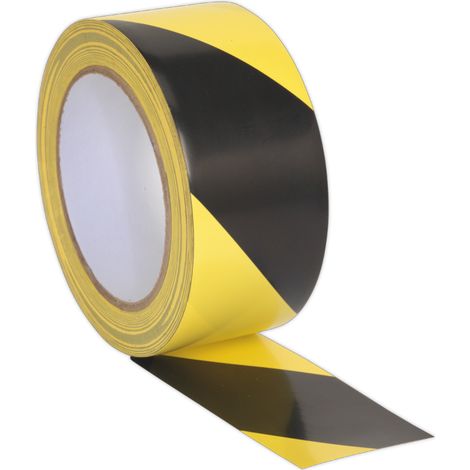 Sealey Hazard Warning Tape 50mm x 33m Black/Yellow HWTBY