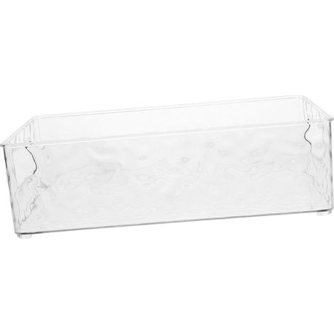 Organisateur de parfum élégant en acrylique, plateau de rangement pour cosmétiques et bijoux, plateau décoratif de bureau, présentoir multifonctionnel (blanc transparent) (1/4)