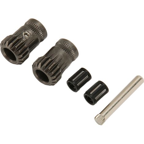 Extruderzahnrad für 3D-Drucker aus gehärtetem Stahl, Nano-RNC-Beschichtung, hochfestes Doppelantriebsrad mit Welle und Lagern, Komplettset. (1/5)