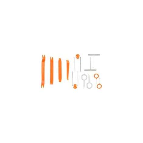 Werkzeugset zum Entfernen von Verkleidungen, 12-teilig, inklusive Werkzeugset zum Entfernen von Türverkleidungen aus Kunststoff, Werkzeugset zum Reparieren/Entfernen von Radio- und Audiokonsolen, Werk (1/4)