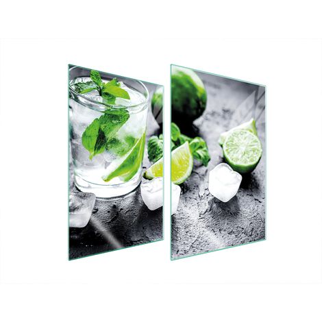 PIASTRA PROTETTIVA IN VETRO PER CUCINA 2x35x52 LIME (1/5)