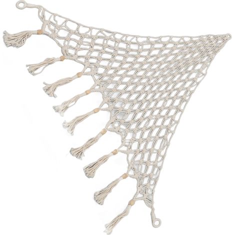 Filet triangulaire en corde de coton tissée, filet de rangement décoratif pour jouets et penderie d'angle (1/5)
