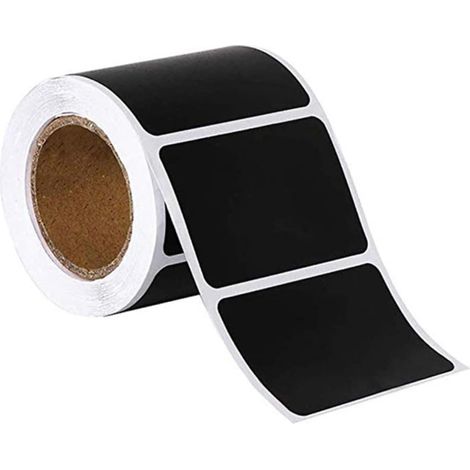 360 hochwertige mattschwarze Küchenglasetiketten. Leere, selbstklebende Gewürz- und Marmeladenglasetiketten im Schieferstil, 3,5 cm x 5,5 cm.